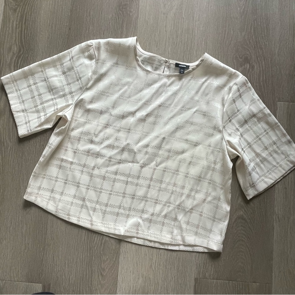 Express Elegant Cream Women's Top